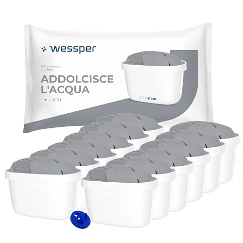 Zeitlich begrenztes Angebot: Wessper Wasserfilter für Hartes Wasser 12 Stück | Ersatz für Dafi Unimax Aquaphor A5 BRITA Maxtra+ PHILIPS AWP212/10 Wasserfilter-Kanne | Wasserfilterkartuschen Reduziert Chlor Kalk | Reineres Wasser von 29.40 € auf 29.40 € (0
