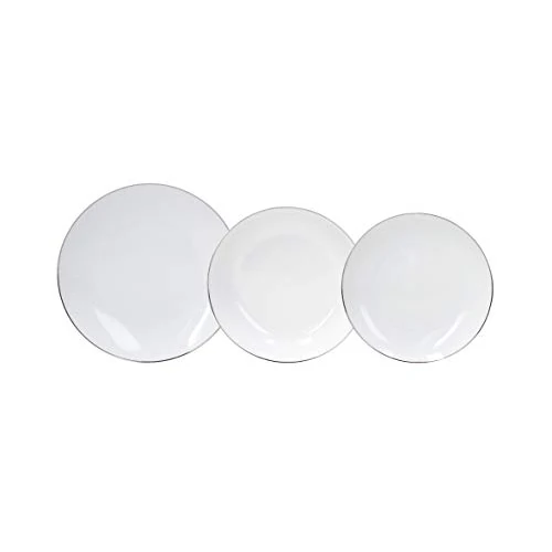 Limitiertes Angebot: Tognana Metropolis Tellerservice für 6 Personen, 18 Stück, Porzellan, Weiß von 55.49 EUR auf 55.49 EUR (Spare 0%)