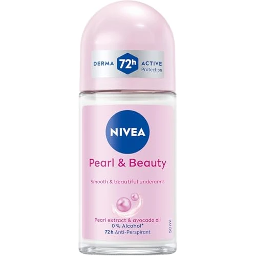 Offerta a tempo: NIVEA Deodorante Roll on Pearl & Beauty 6 x 50 ml, Deodorante donna per una protezione 72h, Deo roll on antitraspirante con Estratti di Perla e Olio di Avocado per una pelle liscia e luminosa - 38% da 22.14 € a 13.74 €