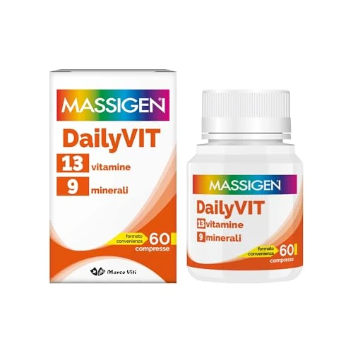 DailiVIT+ - Integratore Multivitaminico, con 13 Vitamine e 9 Minerali, Supporto Energetico e Immunitario, perfetto per Stanchezza e Recupero Fisico, 60 Compresse da 1.2 g