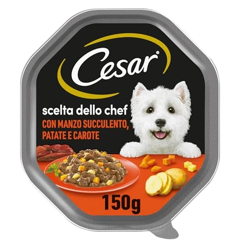 Limited offer: Cesar Chef's Choice Wet Dog Food, Seasonal Delights with Juicy Beef, 150g, Pack of 14 from 16.09 EUR to 11.06 EUR (save 31%)