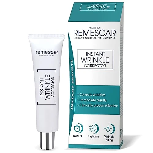 Remescar Instant Wrinkle Corrector 8ml - Clinically Proven Instant Results - Anti Aging & Facial Wrinkle Reduction - Fills Wrinkles & Firms the Skin - 180 Applications