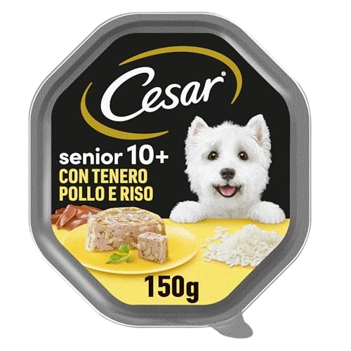 Cesar Senior 10+ hondenvoer met zoete kip en rijst, 150 g, 14 kommen