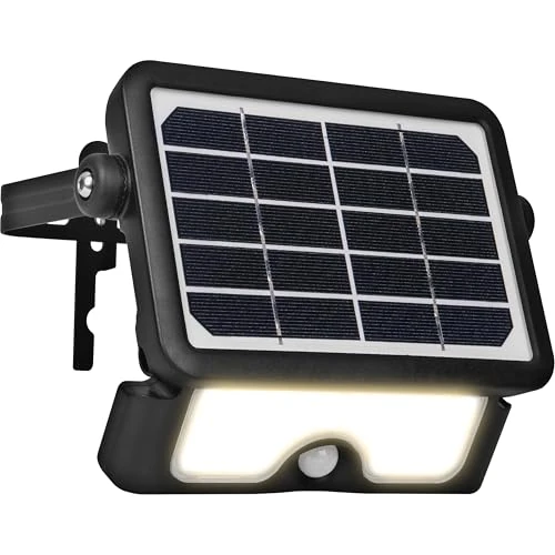 Limited-time offer: Luceco Solar Powered LED Outdoor Floodlight with PIR Motion Sensor, Security Light, Exterior Lighting, Angular Design, Adjustable, Guardian, Black, IP65, 5W, 550lm, 4000K, LEXSF6B40 from 24.00 £ to 24.00 £ (save 0.00%)