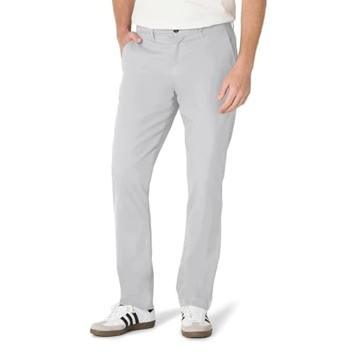Offerta a tempo: Amazon Essentials Pantaloni Chino Elasticizzati Casual Vestibilità Sportiva (Disponibili in Taglie Extra Forti) Uomo, Grigio, 30W / 34L - 0.00% da 26.99 € a 26.99 €