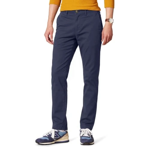Limited-time offer: Amazon Essentials Men's Skinny-Fit Casual Stretch Chino Trousers, Dark Navy, 42W / 34L from 16.19 £ to 16.19 £ (save 0.00%)