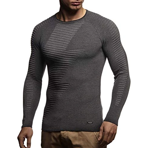 Zeitlich begrenztes Angebot: Leif Nelson Strickpullover Herren Rundhals (Grau, Größe XXL) - Dünner Männer Strick Pullover für Winter & Sommer - Coole Crewneck Männer Pullover von 39.99 € auf 39.99 € (0.00% Rabatt)