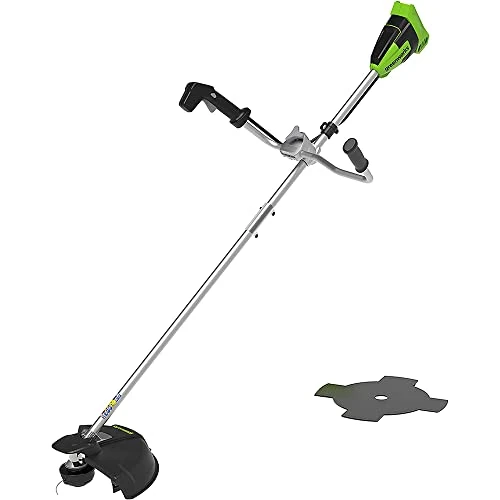 Offre limitée : Greenworks GD40BCB Débroussailleuse à Batterie avec Moteur Sans Balai, Harnais, Poignée Guidon, Largeur de Coupe 40 cm, Fil en Nylon 2 mm ou Lame 25 cm, SANS Batterie 40V ni Chargeur, Garantie 3 Ans de 175.99 EUR à 175.99 EUR (remise 0%)