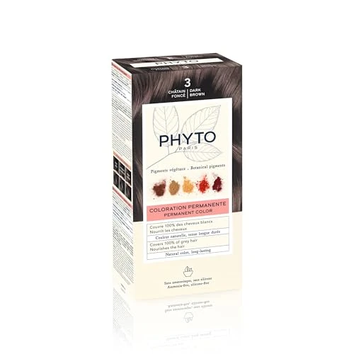 Offerta a tempo: Phyto Color Kit 3 Castano Scuro Colorazione Permanente senza Ammoniaca, 100% Copertura Capelli Bianchi - 20% da 12.90 € a 10.26 €