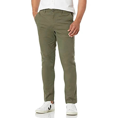 Offre limitée : Amazon Essentials Pantalon Chino Décontracté et Extensible, Coupe Skinny Homme, Vert Olive, 34W / 32L de 24.66 € à 24.66 € (0.00% de remise)