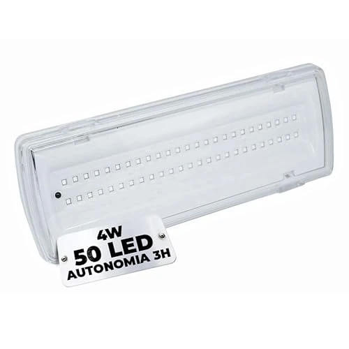 Tempo DI SALDI Emergency Lamp with 50 LEDs with Recessed and Battery White Light 4 W