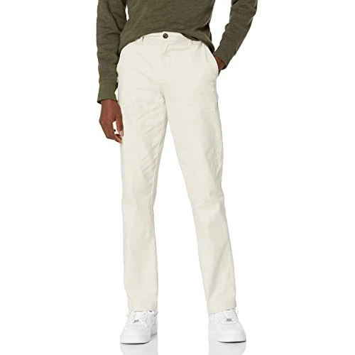 Amazon Essentials Pantalón Chino Elástico Informal Corte Deportivo (Disponible en Tallas Grandes y Largos Especiales) Hombre, Piedra, 30W / 30L