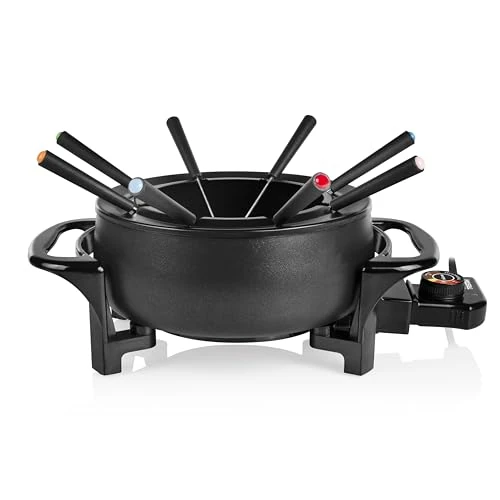 Limited offer: Tristar FO-1107 Olla eléctrica multifuncional para fondue de queso, chocolate o china, volumen 1.5 litros, 1000 W, Apta para 8 personas, Mate negro from 47.99 EUR to 27.99 EUR (save 42%)