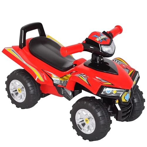 Offerta a tempo: HOMCOM Quad Giocattolo per Bambini, Macchina Cavalcabile per Bambini con Clacson, Musica e Luci, 60x38x42 cm, in PP Rosso - 19% da 47.95 € a 38.89 €