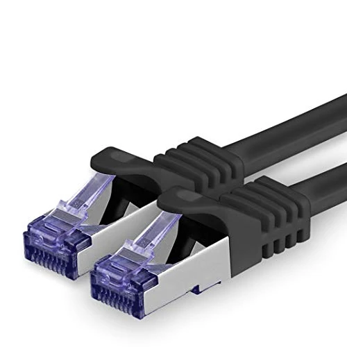 Tijdelijke aanbieding: 1aTTack.de Cat.7 netwerkkabel 1m - zwart - 1 stuk - Cat7 patchkabel (SFTP/PIMF/LSZH) onbewerkte kabel 10 Gb/s met RJ45-connector Cat.6a - 1 x 1 meter zwart van 6.40 EUR naar 6.40 EUR (korting 0%)
