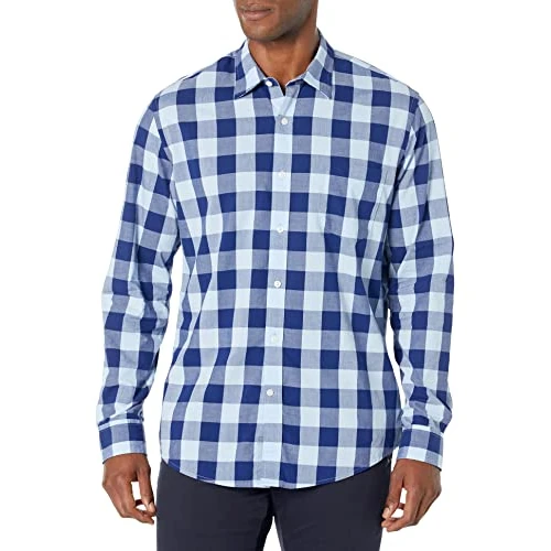 Oferta limitada: Amazon Essentials Camisa de Popelín de Manga Larga y Ajuste Entallado Hombre, Azul Cuadros de Vichy, XS de 18.10 € a 18.10 € (ahorro 0.00%)