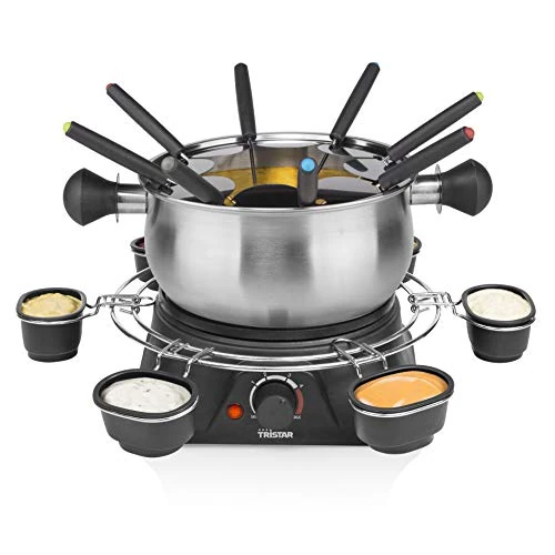 Limited-time offer: Tristar Fondue Set for up to 8 People, 1.3 Litre Capacity, Includes Stainless Steel Forks and Sauce Ring, 1400 Watt, FO-1109 from 75.00 GBP to 75.00 GBP (save 0%)