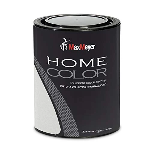 MaxMeyer Pittura colorata lavabile finitura metallizzata per interni Home Color ARGENTO 0,75 L