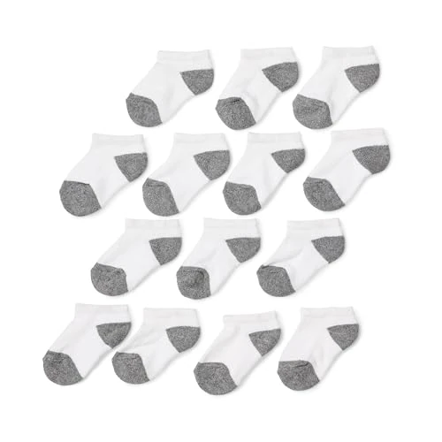 Oferta limitada: Amazon Essentials Calcetines Deportivos y Acolchados Infantiles de Caña Baja de Algodón, Unisex, Blanco/Gris, 4-5 años de 17.60 € a 9.60 € (ahorro 45%)