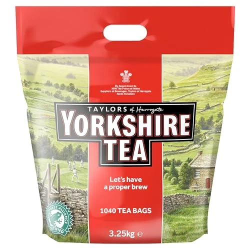 Offre limitée : Yorkshire Tea Bags 3.25 Kg (1040 tea bags) de 64.99 € à 64.99 € (0.00% de remise)