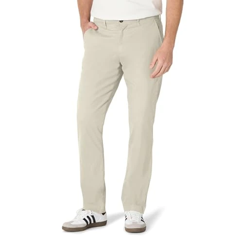 Offerta a tempo: Amazon Essentials Uomo Pantaloni Chino Casual Elasticizzati Vestibilità Sportiva, Marrone Kaki Chiaro, 34W / 33L - 0.00% da 22.19 € a 22.19 €