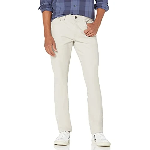 Offerta a tempo: Amazon Essentials Pantaloni Chino Elasticizzati Comodi a 5 tasche, Vestibilità Skinny Uomo, Grigio Pietra, 42W / 30L - 0.00% da 19.15 € a 19.15 €