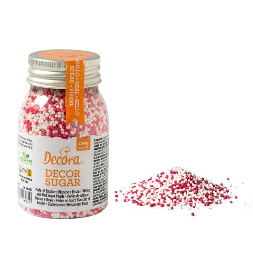 Decora 2081135 100 g czerwono-białe niepareils