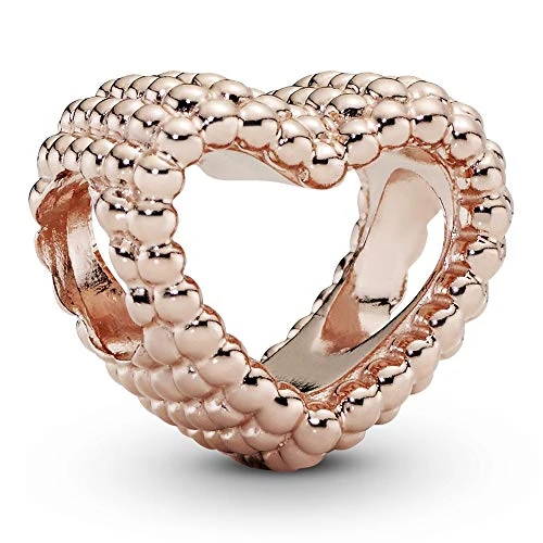 Pandora Purely Pandora Charm Sphère Cœur ouvert en métal plaqué or rose 14 carats