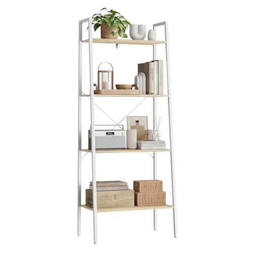 Offerta a tempo: WOLTU Scaffale a Scala in Legno Libreria a 4 Ripiani - 0.00% da 47.99 € a 47.99 €