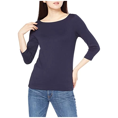 Offerta a tempo: Amazon Essentials T-shirt con Scollo a Barchetta con Manica a 3/4 Aderente Donna, Blu Marino, XXL - 3% da 13.20 € a 12.82 €