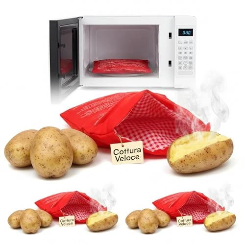 Offerta a tempo: Tempo di Saldi Sacco Cuoci Patate in Microonde Riutilizzabile Ottimo per Dieta Borsa da Cucina - 0.00% da 8.00 € a 8.00 €
