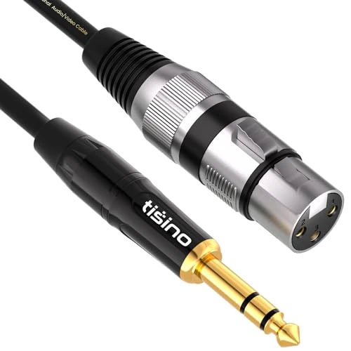 Oferta limitada: Tisino Cable XLR Hembra a Jack 6,35mm TRS Estéreo Jack, Balanceado, 1m de 14.99 € a 14.99 € (ahorro 0.00%)