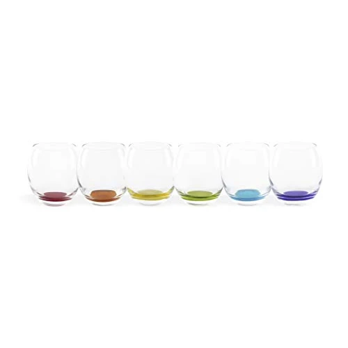 Limited offer: Excelsa Granada Set of 6 Glasses, Transparent with Coloured Background from 58.00 EUR to 58.00 EUR (save 0%)
