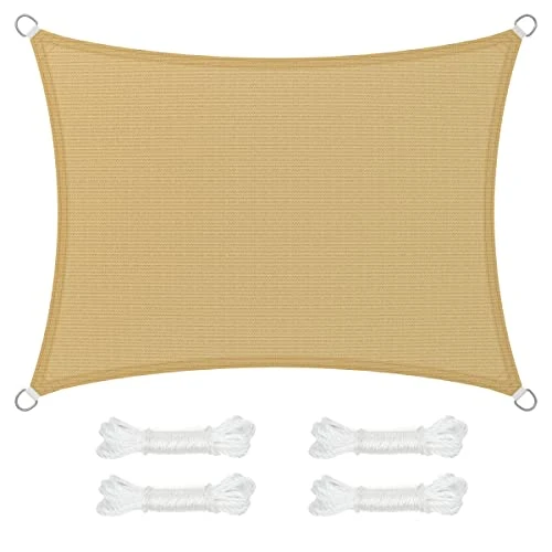 Offre limitée : SONGMICS Voile d’Ombrage 3 x 4 m, Protection Solaire en Tissu HDPE, Respirant, Perméable à l’Eau, pour Terrasse, Jardin, Balcon, Camping, Rectangulaire, Concave, Cordes de 2 m, Jaune Sable GSS34EYV1 de 33.99 € à 31.99 € (6% de remise)