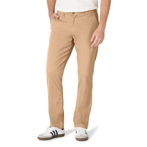 Offerta a tempo: Amazon Essentials Pantaloni Chino Elasticizzati Casual Vestibilità Sportiva (Disponibili in Taglie Extra Forti) Uomo, Marrone Cenere, 28W / 30L - 0.00% da 17.21 € a 17.21 €