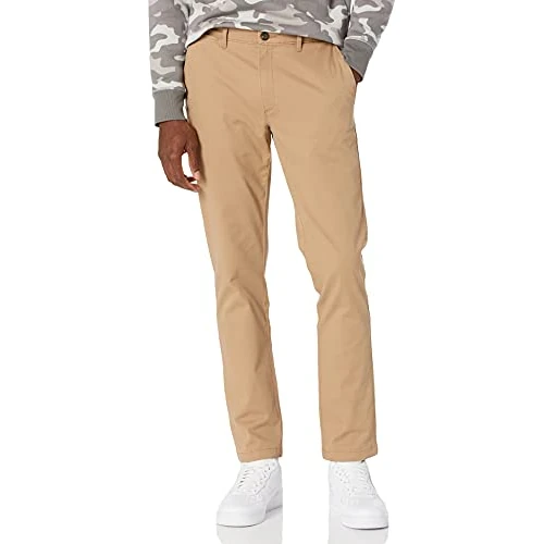 Limited-time offer: Amazon Essentials Men's Skinny-Fit Casual Stretch Chino Trousers, Mushroom Brown, 34W / 29L from 10.93 £ to 10.93 £ (save 0.00%)