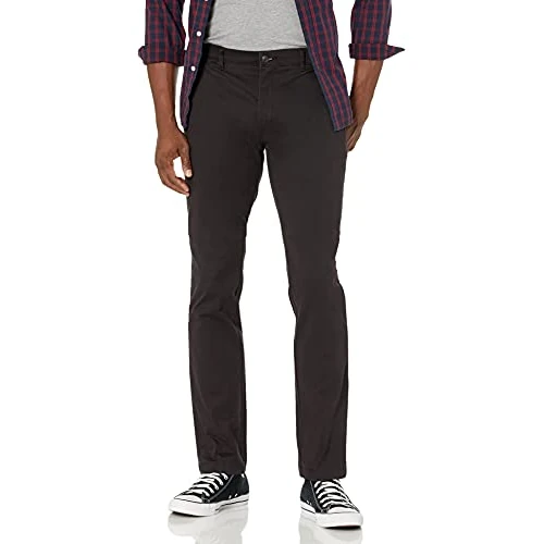 Limited-time offer: Amazon Essentials Men's Skinny-Fit Washed Comfort Stretch Chino Trousers, Black, 29W / 32L from 11.90 £ to 11.90 £ (save 0.00%)