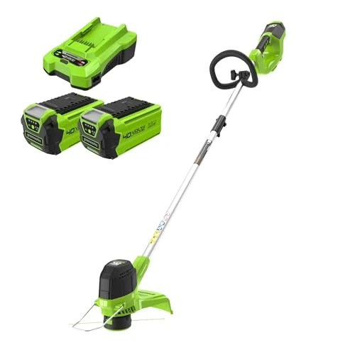 Offre limitée : Greenworks 40V Coupe Bordure Sans Fil pour Jardins Moyens, Hauteur Réglable, Largeur de 30 cm, Fil Nylon 1,65 mm à Alimentation Automatique, 2 Batteries 40V 2Ah et Chargeur, Garantie 3 Ans G40LTK2X de 166.28 EUR à 161.29 EUR (remise 3%)