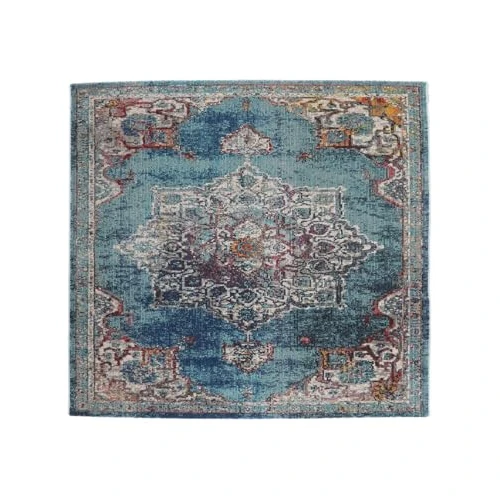 Limitiertes Angebot: RugVista Balmoral, Teppich, Moderne Teppiche, 200 x cm, Quadratisch, Niedriger Stapel, Wohnzimmer, Esszimmer, Schlafzimmer, Küche, Nur chemische Reinigung, Oeko_tex_100, Dunkel Teal von 228.00 EUR auf 184.00 EUR (Spare 19%)