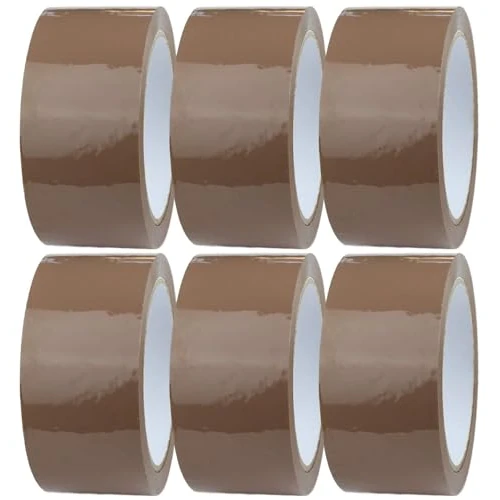 Tijdelijke aanbieding: Verpakking Tape/Pakketband - 6 rollen bruine tape 48mm x 66m, verpakkingstape sterk voor het verplaatsen van huis, verpakking pakketten, kartonnen dozen en dozen door Crimson Starfish van 9.99 € naar 9.99 € (0.00% korting)