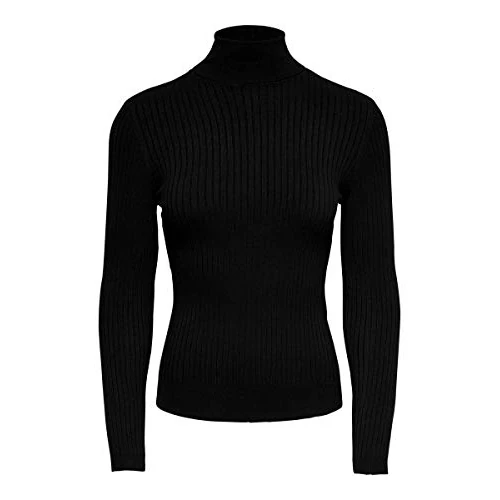 Offerta a tempo: ONLY Onlkarol L/S Rollneck Knt Noos Pullover, Donna, Nero (Black Black), S - 43% da 29.99 € a 16.95 €
