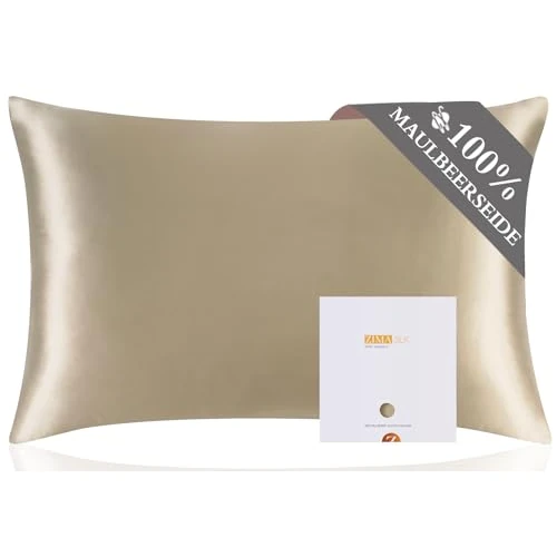 Offre limitée : ZIMASILK Taie d'oreiller 100% Soie de mûrier pour Cheveux et Peau, 2 côtés 19 Momme Soie 1 pièce, Soie, Taupe, 40 x 80 cm de 34.99 € à 33.24 € (5% de remise)