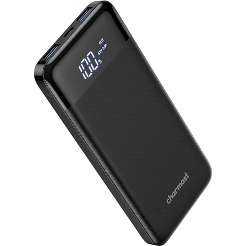 Charmast Power Bank Portable Charger with 3 Output Ports for Nintendo Switch, iPhone x, 8, Plus and Samsung Galaxy Black