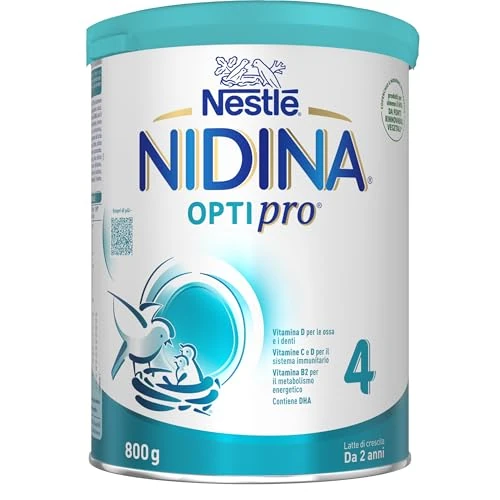 Offerta a tempo: NESTLÉ NIDINA Optipro 4 Latte di Crescita Polvere per Bambini da 2 anni, Latta 800g - 27% da 15.60 € a 11.38 €