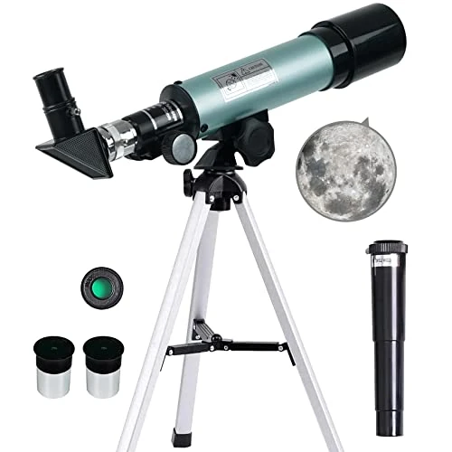 Zeitlich begrenztes Angebot: Mijiao Teleskop für Kinder, 360/50mm Astronomisches Teleskop Refraktor Weltraum Fernrohr Landschaft Teleskope Tragbares Reiseteleskop mit Stativ, Kinder Geschenke für Kinder & Einsteiger. von 41.99 € auf 32.29 € (23% Rabatt)