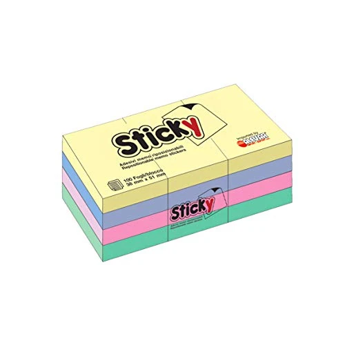Offre limitée : Sticky assorties 38 x 51 mm conf. 12 Pièces. de 7.54 EUR à 7.54 EUR (remise 0%)
