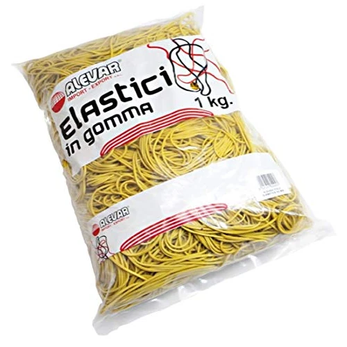 Offerta a tempo: Alevar Elastici in Gomma da Ufficio, Diametro 80 mm, Spessore 1,5 mm, Colore Giallo, Confezione in Busta da 1 kg - 0.00% da 16.23 € a 16.23 €