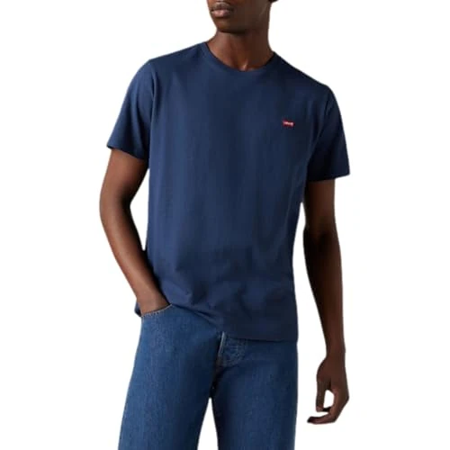 Levi's Men's Ss Original Housemark Tee, Cotton + Patch Dress Blues, L