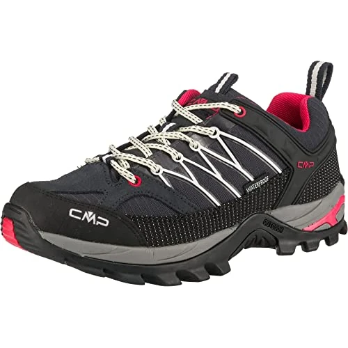 CMP Rigel Low Wmn Trekking Shoe Wp, Scarpe da trekking Donna, Antracite-Off White, 42 EU