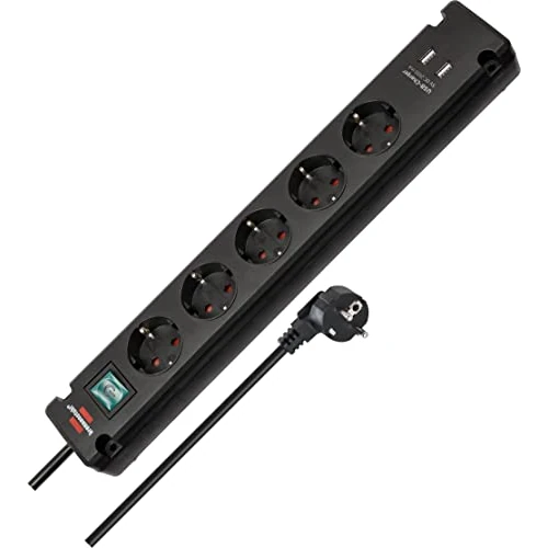 Offerta a tempo: BS-1150660315-Tomas mult.Bremounta 3m5T+2USB Negro - 36% da 12.24 € a 7.84 €